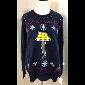 Holiday Christmas Story Lamp Sweater Lights Up!